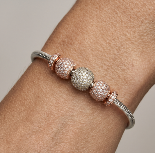 Bracelet en acier inoxydable argenté