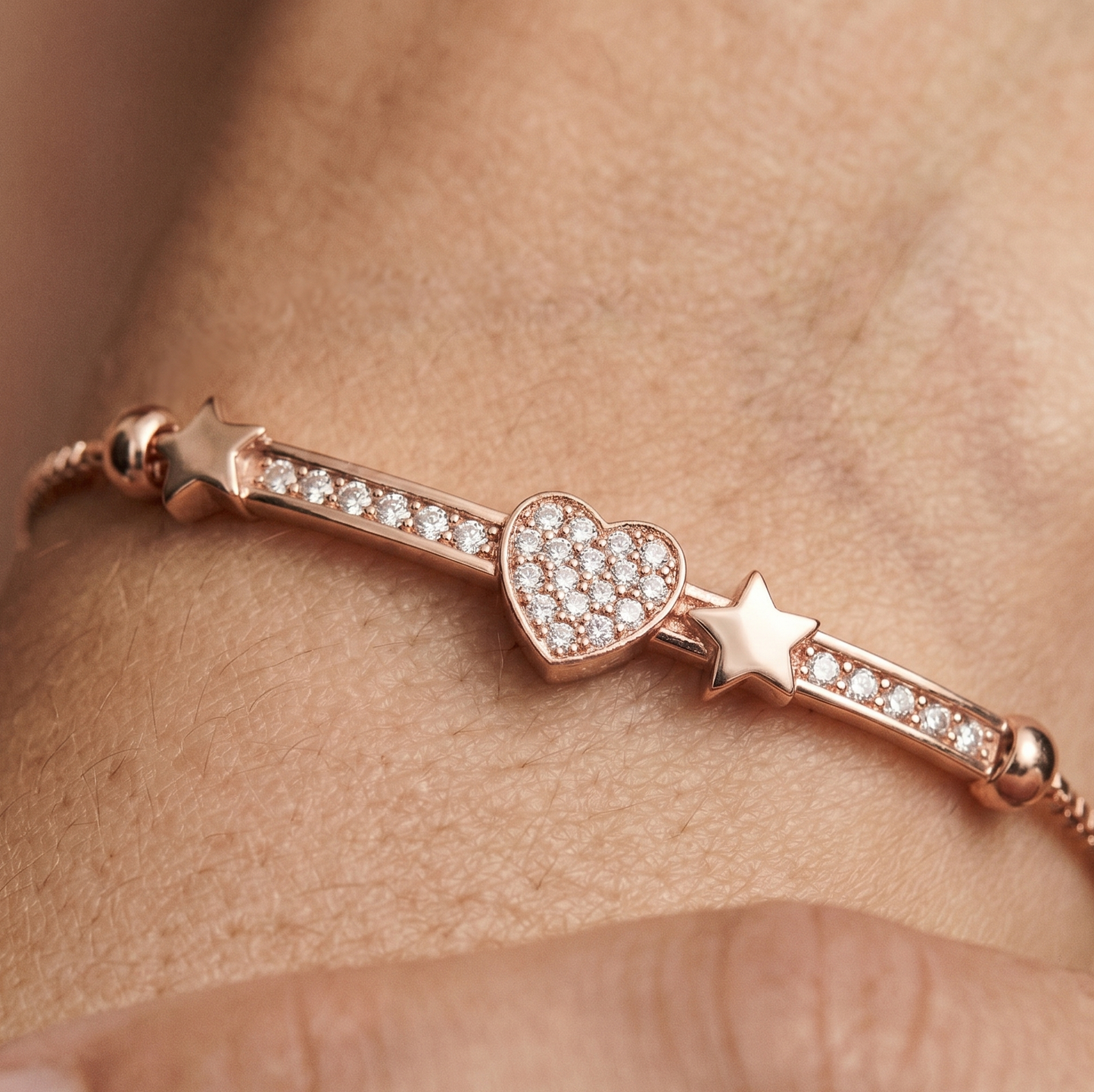 Bracelet en acier inoxydable doré rose