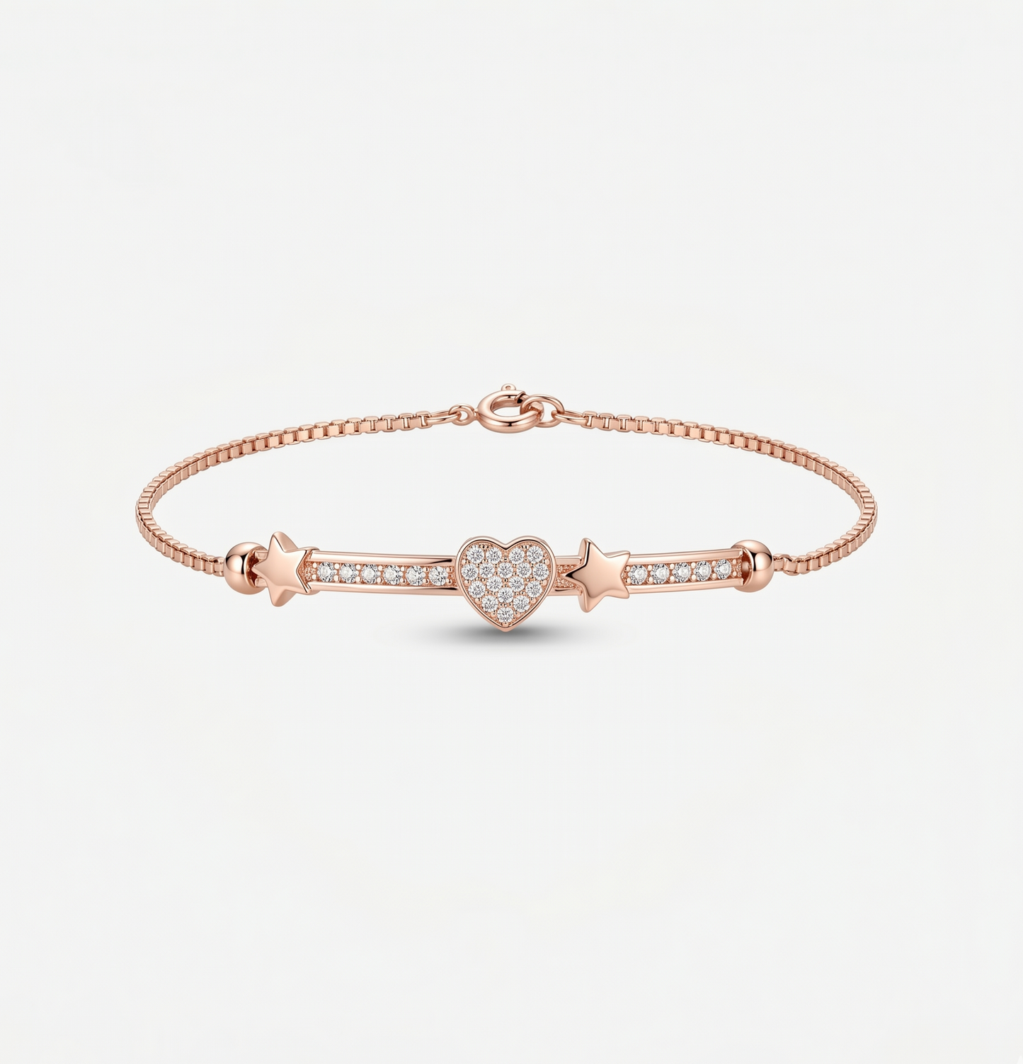 Bracelet en acier inoxydable doré rose