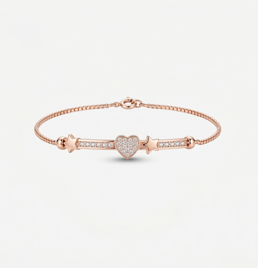 Bracelet en acier inoxydable doré rose
