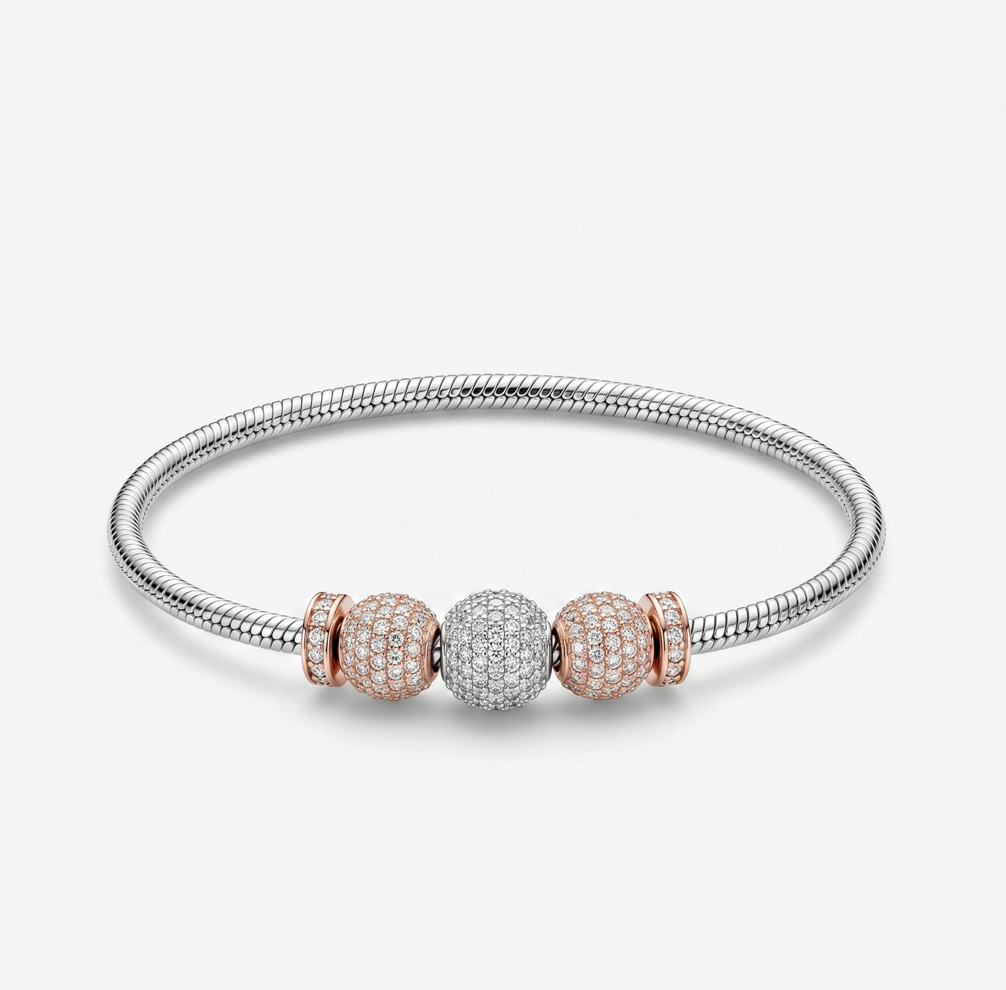 Bracelet en acier inoxydable argenté