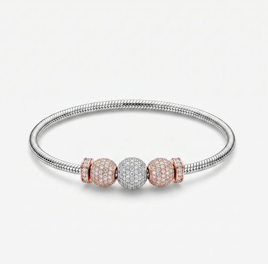 Bracelet en acier inoxydable argenté