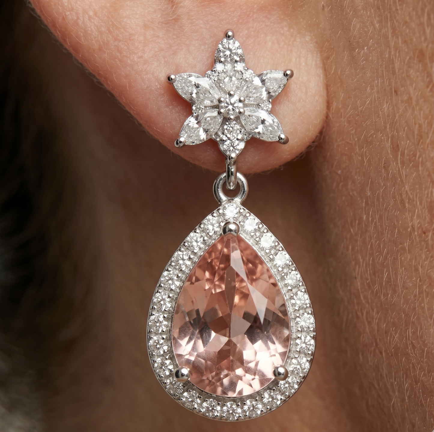Boucles d'oreilles pendantes en acier inoxydable argenté