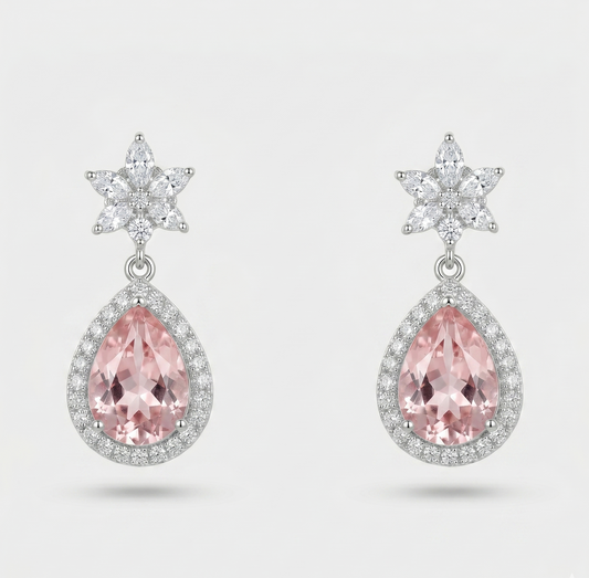 Boucles d'oreilles pendantes en acier inoxydable argenté