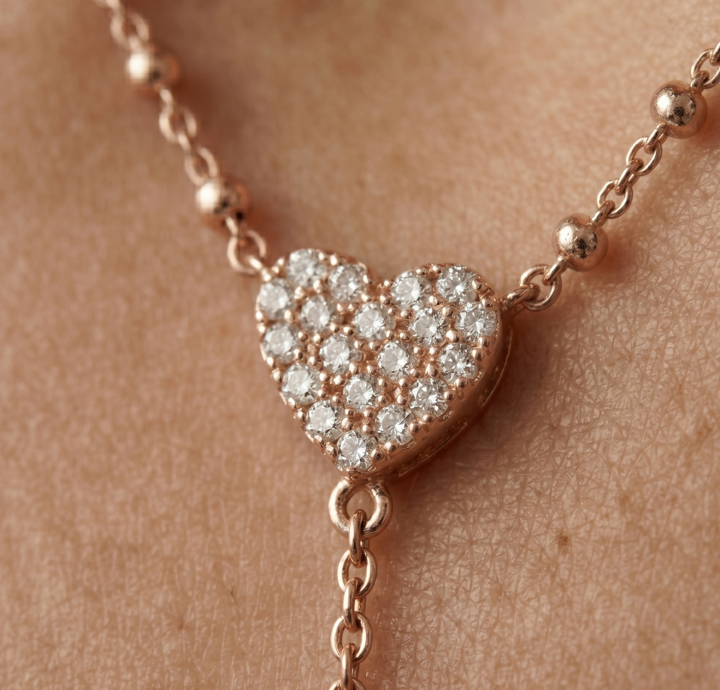 Collier en acier inoxydable doré rose