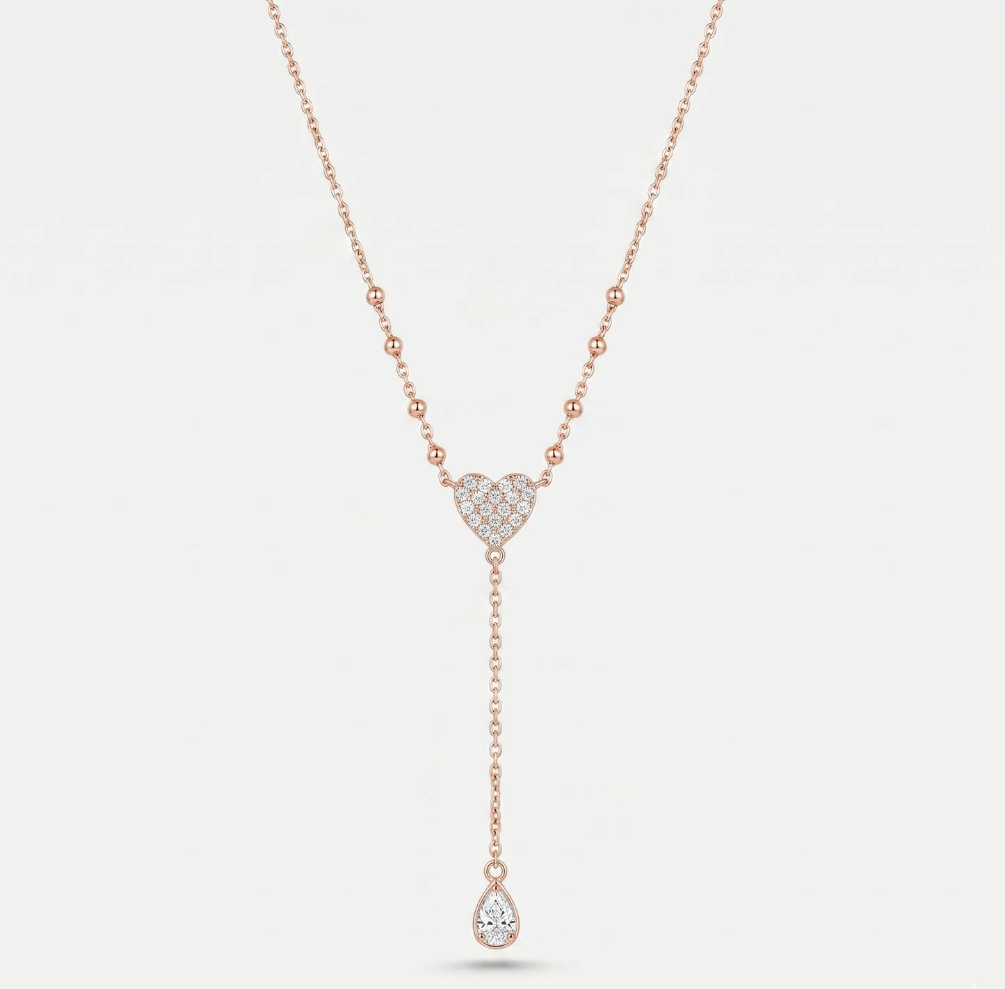 Collier en acier inoxydable doré rose