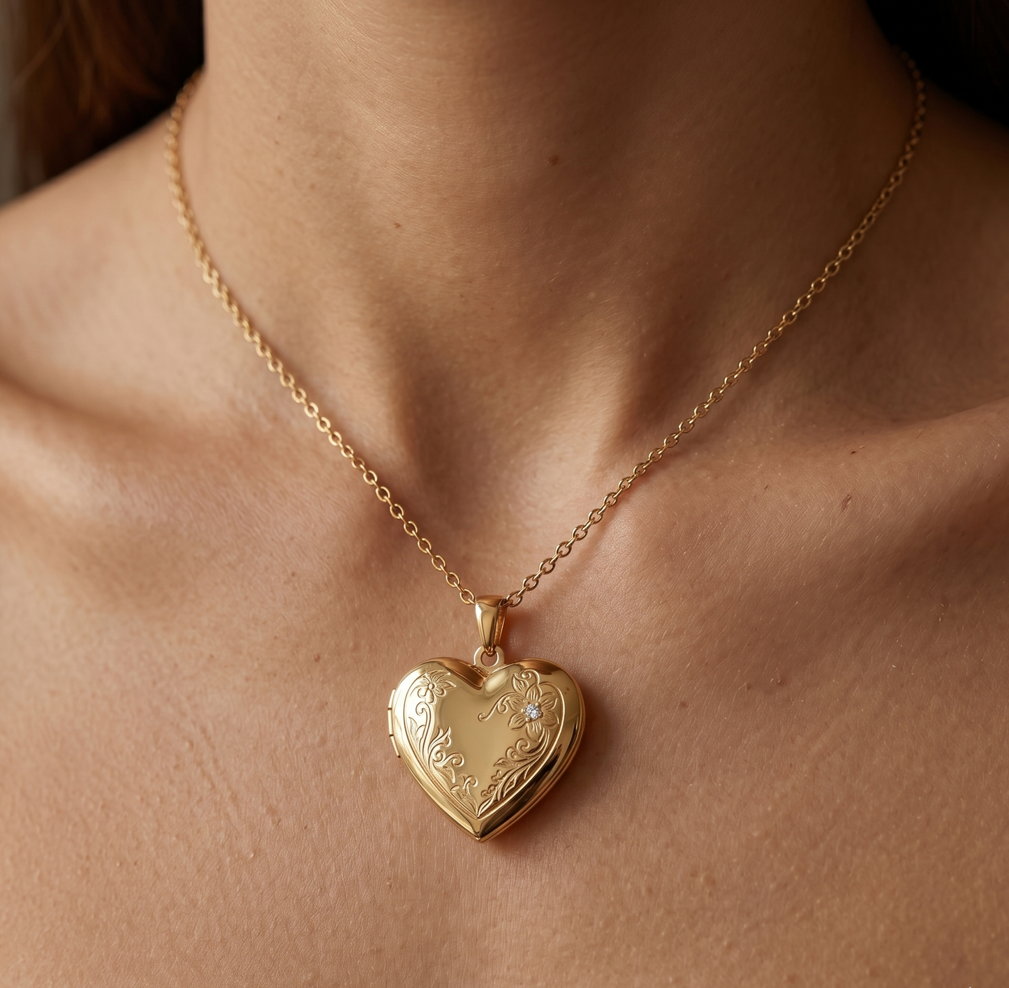 Collier en acier inoxydable doré