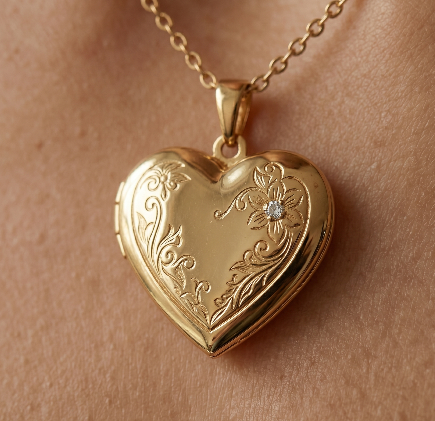 Collier en acier inoxydable doré