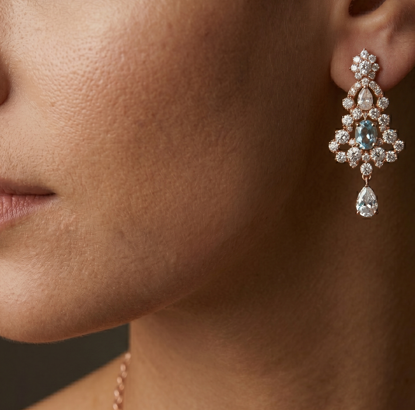 Ensemble de bijoux en acier inoxydable doré rose